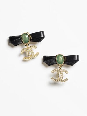18K CC Bow Earrings