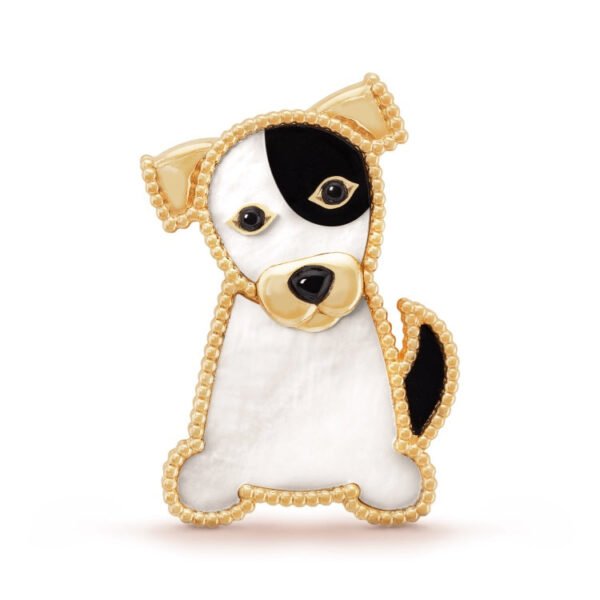 18K Lucky Animals Dog Clip Brooch