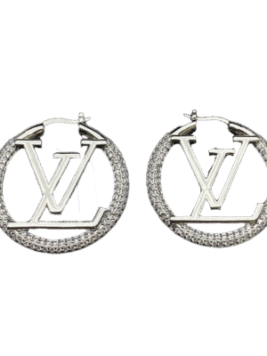 18K Louis Louise Hoop Diamond Earrings