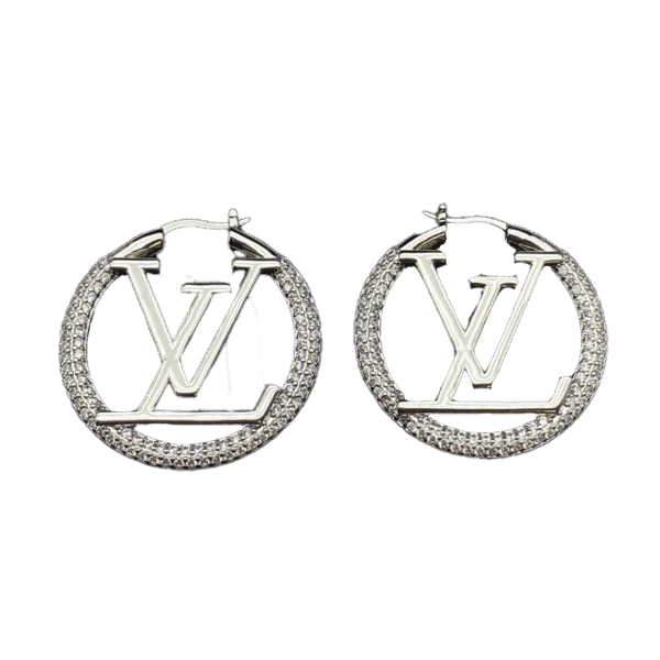 18K Louis Louise Hoop Diamond Earrings