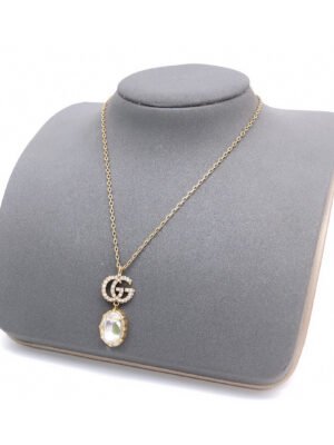 18K Double G Crystal Necklace