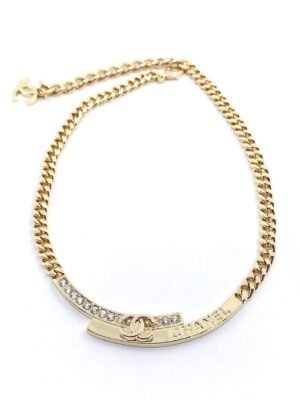 18K CC Diamonds Choker Necklace
