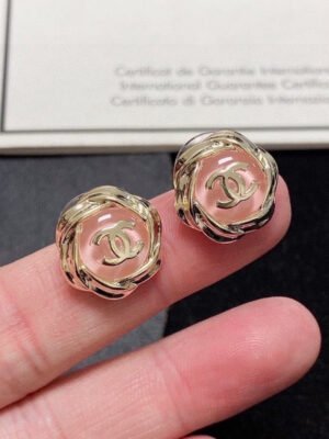 18K CC Pink Earrings