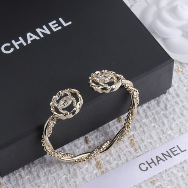 18K Double CC Open Bracelet