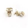 18K CC Square Crystal Pendant Earrings