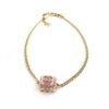 18K CC Pink Resin Chain Necklace