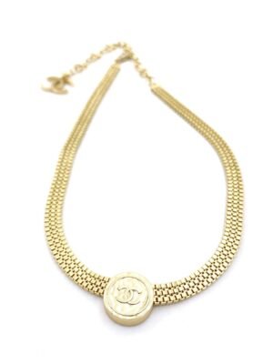 18K CC Choker Chain Necklace
