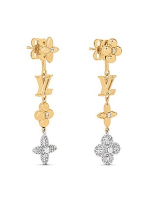 18K Louis Monogram Earrings
