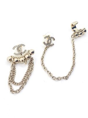 18K CC Chain Earrings