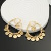 18K Vers Circle Earrings