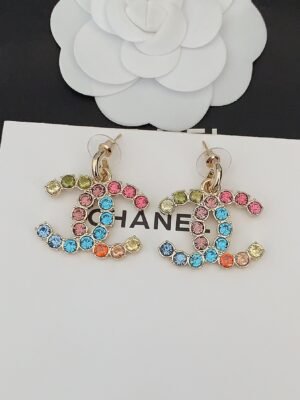 18K CC Color Crystals Earrings