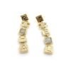 18K CC Crystals Long Earrings