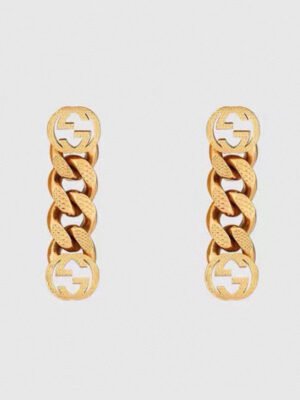 18K Double G Chain Earrings