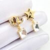 18K CD Star Crystals Earrings