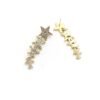 18K CC Star Diamonds Long Earrings