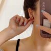 18K Saint White & Red Earrings