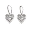 18K T Heart Diamonds Earrings