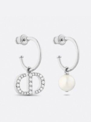 18K Petit CD Pearl Earrings
