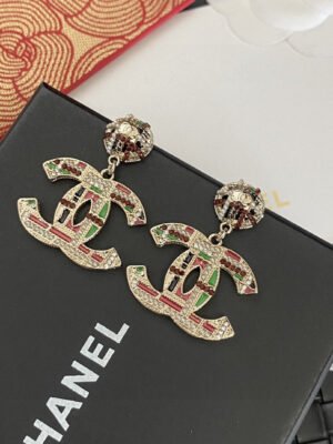 18K CC Multi-Color Crystals Earrings