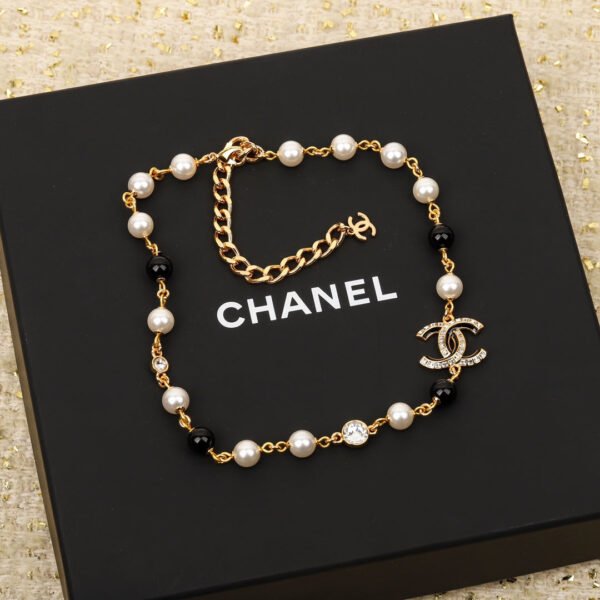 18K CC Black Pearls Necklace