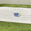 Double G Interlocking G Blue Enamel Heart Ring