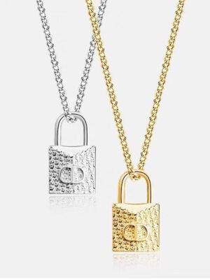 18K CD Lock Necklace