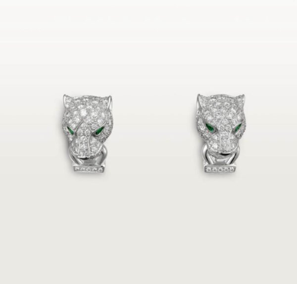 18K Panth¨¨re De Diamond Earrings