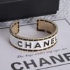 18K CC White Cuff Bracelet