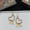 18K CD Heart Crystal Earrings