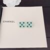 18K CC Green Resin Earrings