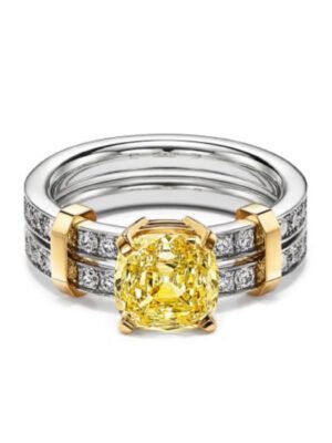 18K T Schlumberger Stone Ring