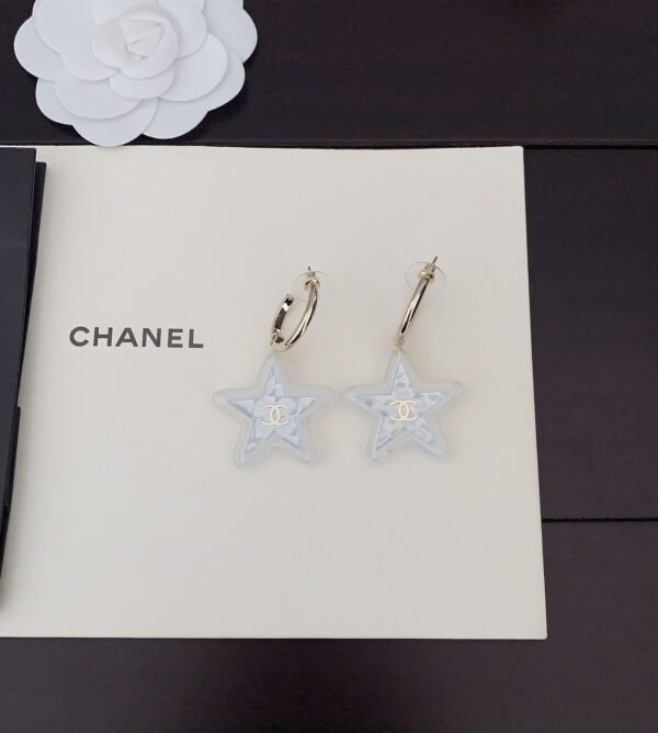 18K CC Star Earrings