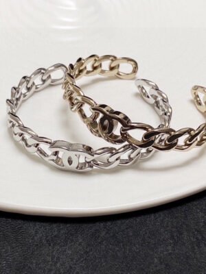 18K CC Open Cuff Bracelet