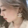 18K Pearl CC Pendant Earrings