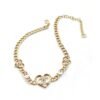 18K CC Heart Diamonds Chain Necklace