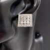 18K CC Square Diamond Earrings