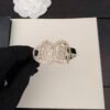 18K CC Crystals Heart Cuff Bracelet