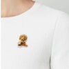 18K Lucky Animals Lion Clip Brooch