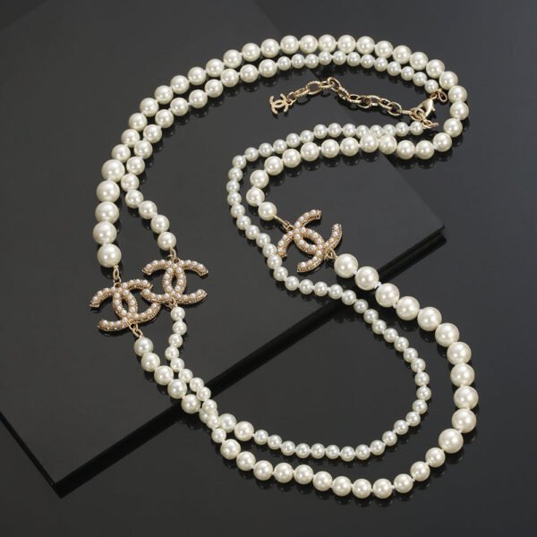 18K CC Long Pearls Necklace