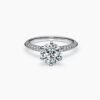 18K T Pav¨¦ Tiffany Setting Engagement Ring