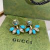 18K Double G Blue Flowers Earrings