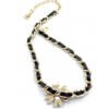 18K CC Black Daisy Necklace