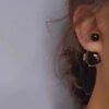 18K CD Tribales Black Earrings