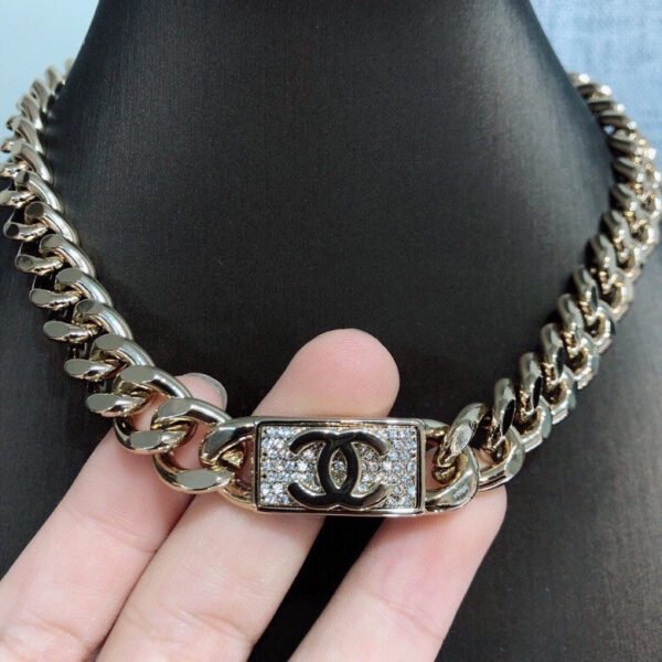 18K CC Diamonds Chain Necklace