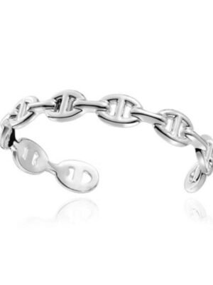 18K Chaine Open Cuff H Bracelet