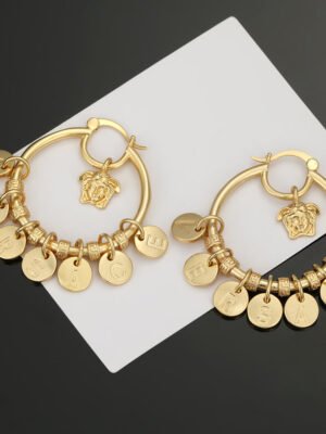 18K Vers Circle Earrings