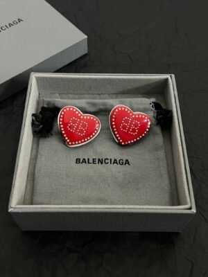 18K BB Red Heart Earrings