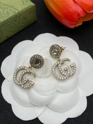 18K Double G Crystals Earrings