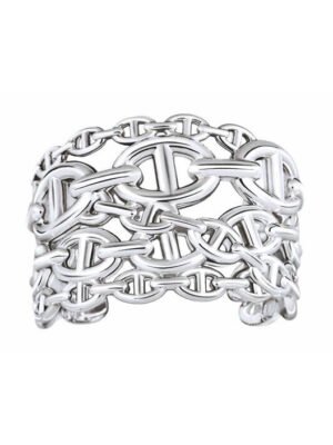18K Chaine D'Ancre Wide Cutwork H Bracelet