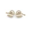 18K CC Small Bag Pearl Earrings
